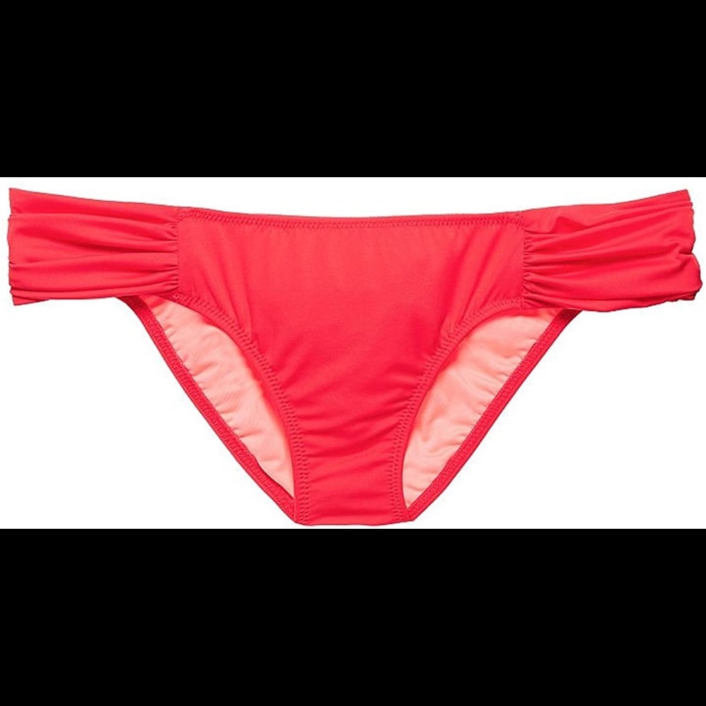 Victoria secret rouched bottom in coral colour